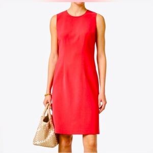 Description: Lafayette 148 New York Red Sleeveless Sheath Dress - Size 6